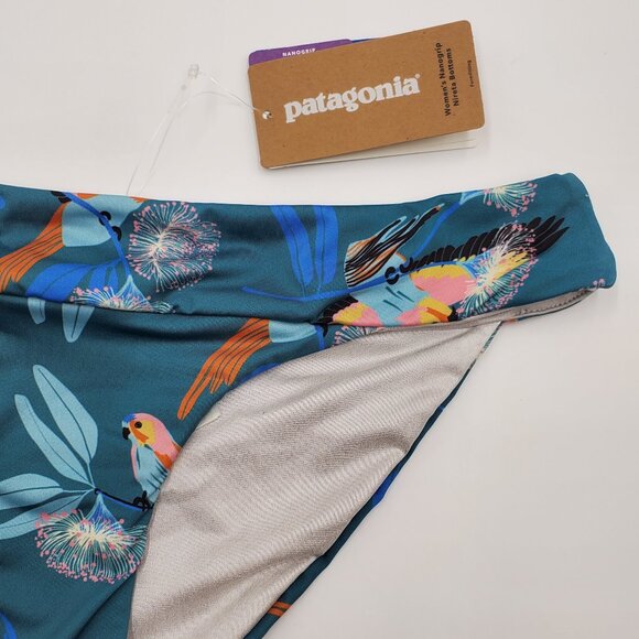 Patagonia Nanogrip Nireta Women’s Bikini Swim Bottom Parrots Tropical Size M NEW - Picture 5 of 5